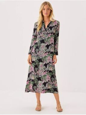 NWT Lilly Pulitzer LG Simona Midi Dress “Onyx Pb Anniversary Toile” sz LG